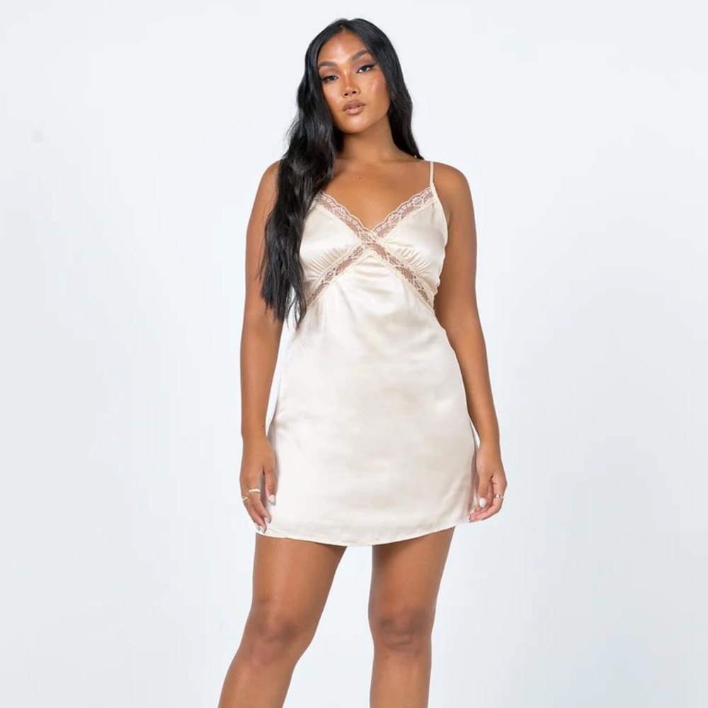 Princess Polly Azarliah Mini Dress in Champagne